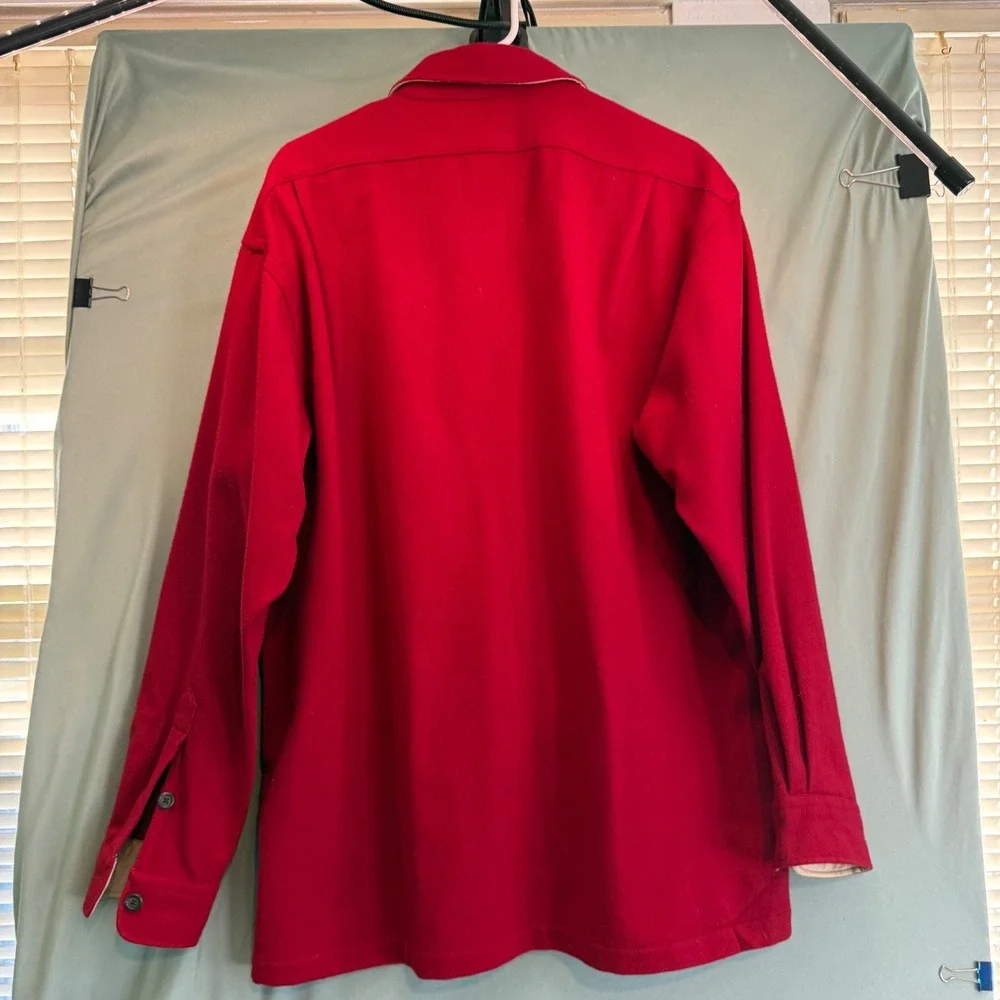 Vintage 90's Polo 100% Wool Red Ralph Lauren Rupert Shirt Jacket Men's Large